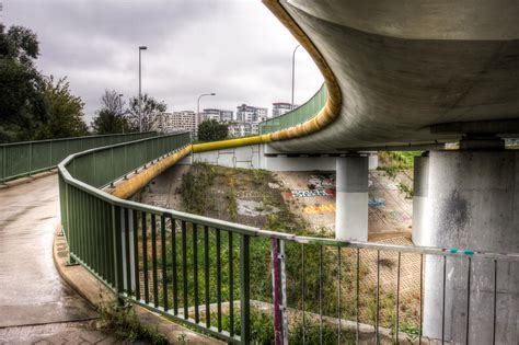 The walkways weave through Most Siekierkowski in Wawer, Warsaw, Poland. Warsaw Poland, Walkways ...