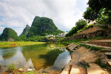 Bamboo Raft On The Li River Stock Photo - Image of bamboo, region: 8026622