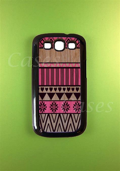 Items similar to Samsung Galaxy S3 Cases - Pink Aztec on Wood on Etsy