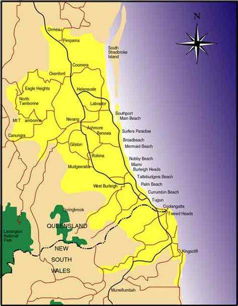Gold Coast Tourist Map