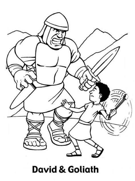 Free Printable Coloring Pages David And Goliath - Coloring Home