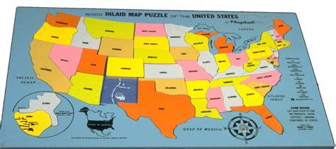 Playskool puzzle map of the United States, circa 1970s. Childhood Toys ...