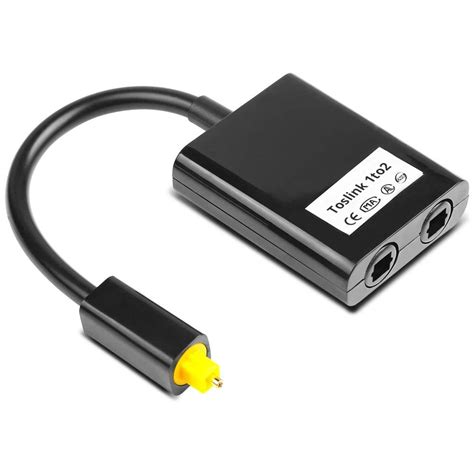 Digital Optical Fiber Splitter 1 in 2 Out Optic Audio Splitter Fiber Optical Cable Splitter on ...