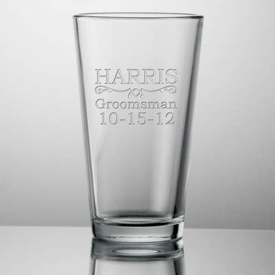 Personalized Groomsmen Shot Glass | Engraved Groomsmen Shotglass