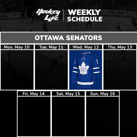 Ottawa Senators Schedule – Pro Hockey Life