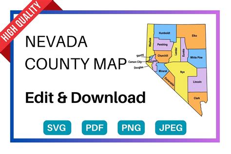 Nevada County Map: Editable & Printable State County Maps