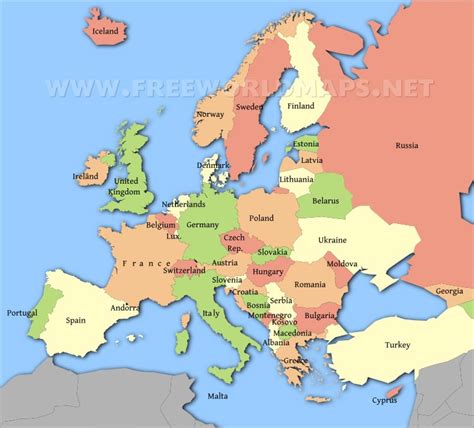 Europe Political Map