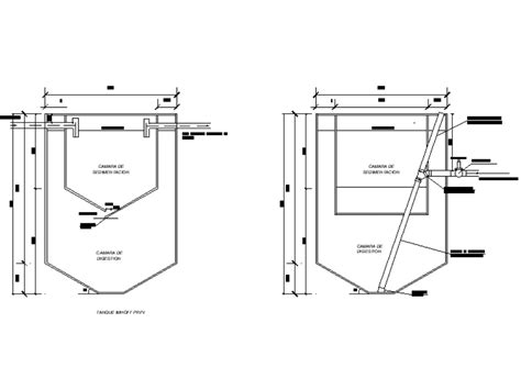 Imhoff tank in AutoCAD | CAD download (29.35 KB) | Bibliocad