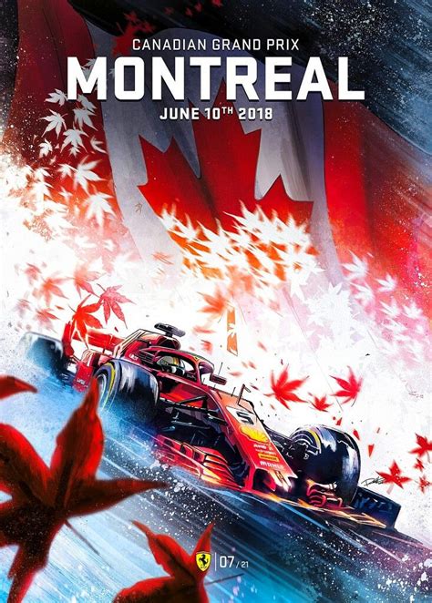 Ferrari's 2018 Canadian GP poster and cover art - one of their best! Artwork by Roberta ...