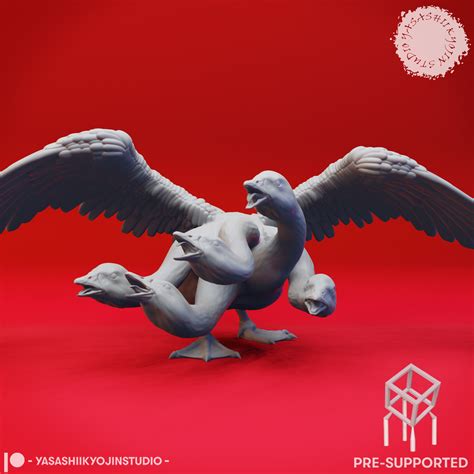 STL file Goose Hydra - Tabletop Miniature (Pre-Supported) 🎲・3D printable model to download・Cults