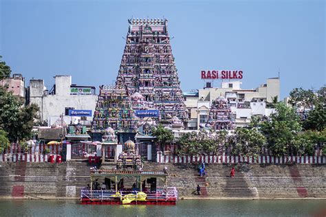 View of Kapaleeshwarar Temple from across the pond in Chennai, T Photograph by Arvid Norberg ...