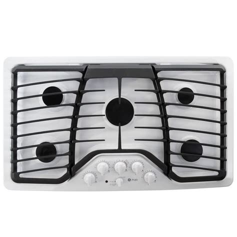 GE Profile 36 in. Gas Cooktop in White with 5 Burners including Power ...