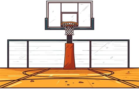 Premium Vector | Basketball Court vector illustration Silhouette of Basketball Court