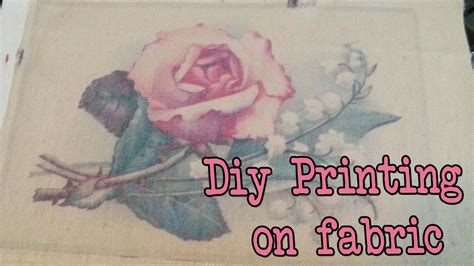 Diy How to print on fabric with an inkjet printer? - YouTube