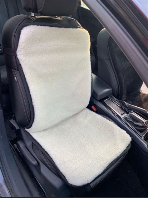 Sheepskin Car Seat Cover White Black Color Universal Quality | Etsy