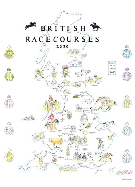 Map of British Racecourses — James Armstrong | Artist & Freelance Racing Services Racecourse ...