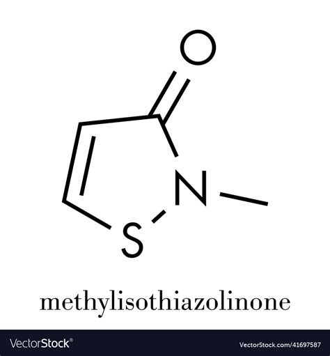 Methylisothiazolinone mit mi preservative Vector Image