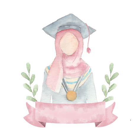 Muslim Graduation PNG Transparent, Cute Muslim Woman Graduation Illustration, Graduation, School ...