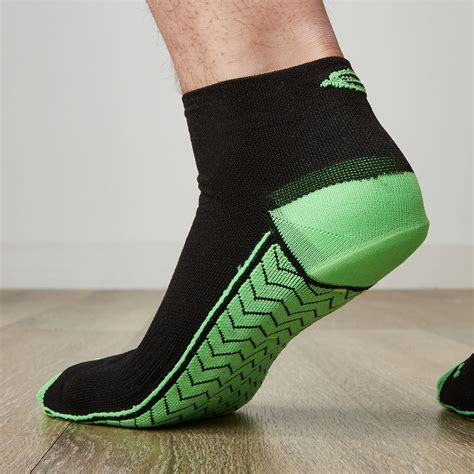 PF2 Memory Foam Padded Performance Socks // Black + Neon Green (X-Small ...