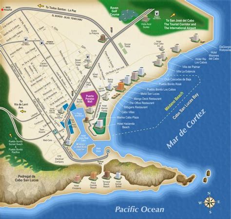 Map Of Cabo San Lucas Beaches - Wynne Karlotte