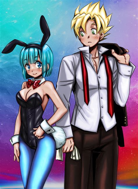 Goku SSJ x Bunny Bulma - by Kanekiyo Miwa by Zaffron on DeviantArt