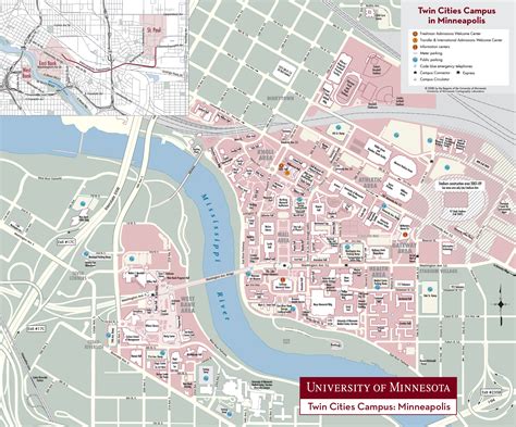 University of Minnesota Twin Cities Campus Map - Minneapolis • mappery