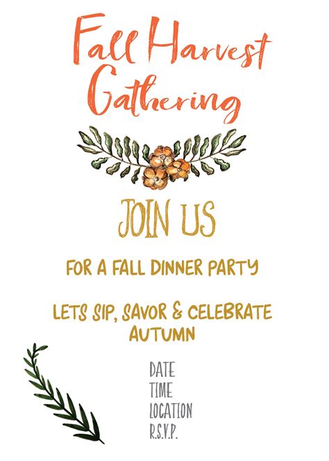 Free Printable Fall Festival Invitations - Free Printable