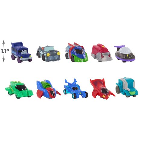 95785_95786- PJ Masks Night Time Micros Vehicles 10Pk- Scale - Just ...