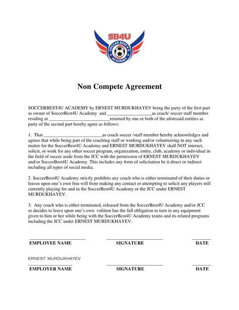 Soccer Contract Template | TUTORE.ORG - Master of Documents