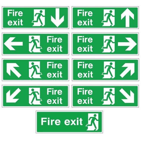 Self adhesive fire signs