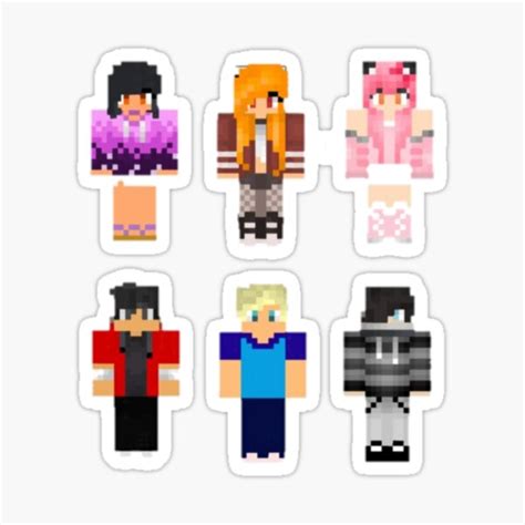 "Aphmau Friend Minecraft skin " Sticker for Sale by OTPcode | Redbubble