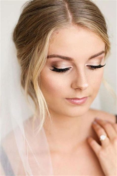 fiancée idées de maquillage; maquillage de mariage pour les yeux bruns ...