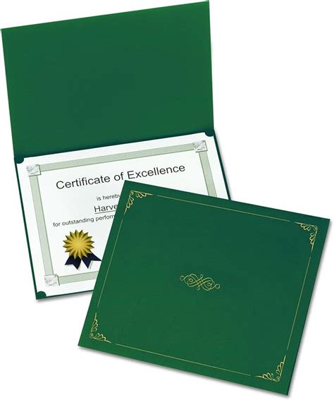 Oxford 29900605BGD Certificate Holder, 11 1/4 x 8 3/4, Green (Pack of 5): Amazon.co.uk: Office ...