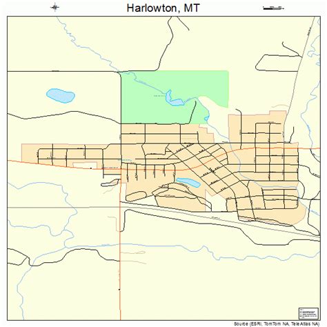 Harlowton Montana Street Map 3034450