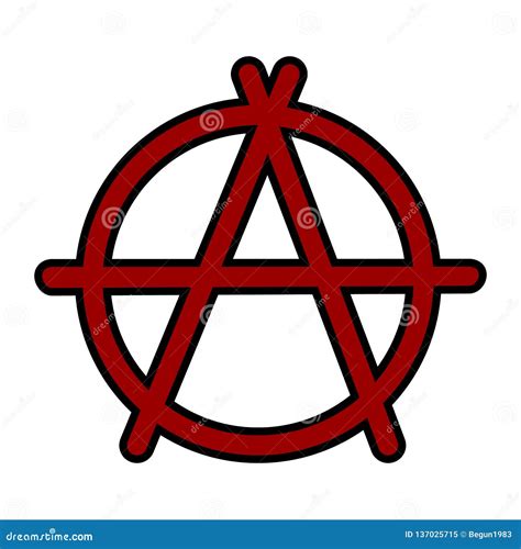 A sign of anarchy in the . stock vector. Illustration of politics - 137025715