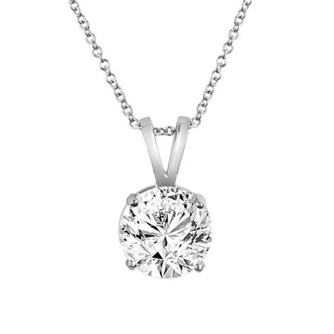 sterling silver diamante pendant necklace by diamond affair | notonthehighstreet.com