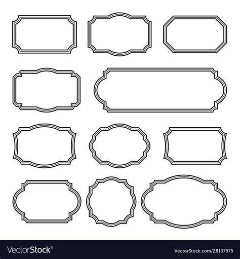 Vintage frames set - frames clipart bundle Vector Image