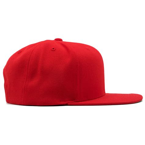 Blank Red Adjustable Snapback | Plain Red Snapback Hat – Cap Swag