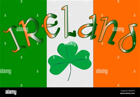 La République de l'Irlande drapeau avec le texte de l'Irlande et a ...