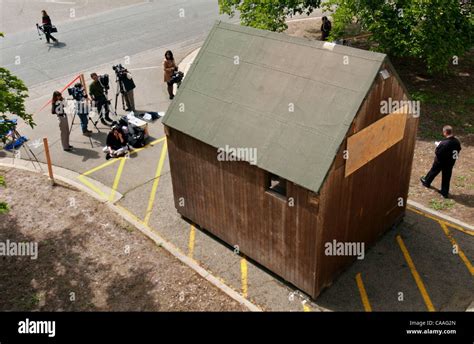 May 01, 2003; Sacramento, CA, USA; The 10' x 13' wooden cabin that Ted Kaczynski, the convicted ...