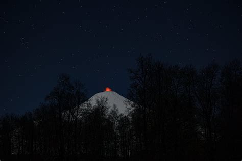 A Volcano at Night · Free Stock Photo