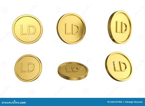 3D Libyan Dinar Currency Symbol Set Icon Vector Illustration ...