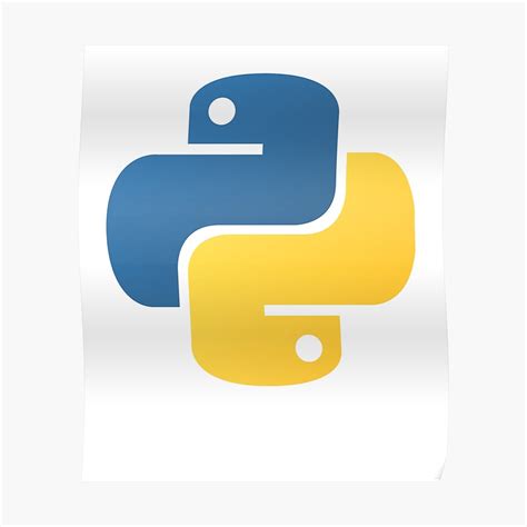 "Python Official Logo Scripting Programming Language" Poster by ...