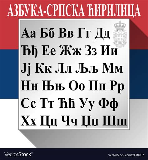 Alphabet-serbian cyrillic Royalty Free Vector Image