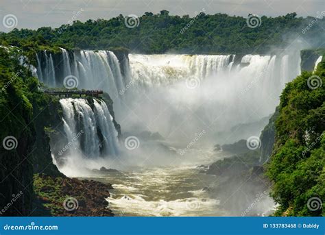 Devil`s Throat at the Iguazu Falls Stock Photo - Image of devils ...