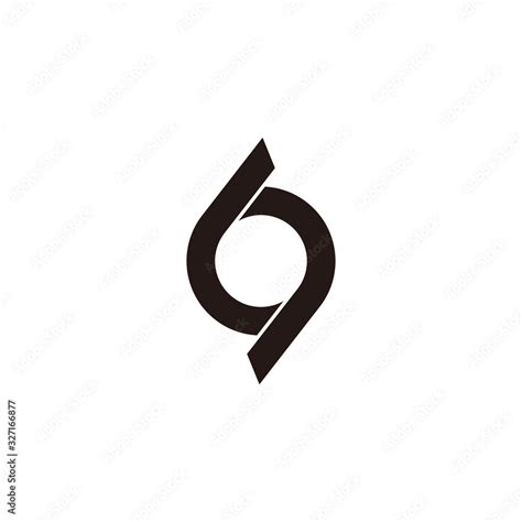 number 69 circle rotation motion design symbol logo vector Stock Vector | Adobe Stock