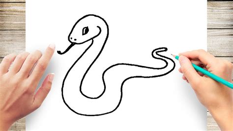 How to Draw a Cartoon Snake for Beginner - YouTube