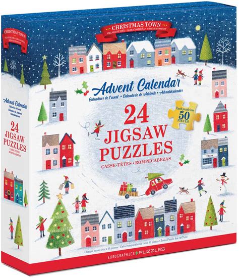 Puzzle Advent Calendar - Christmas Town, 24 Wonderful Puzzles / 50 Pieces, Eurographics | Puzzle ...