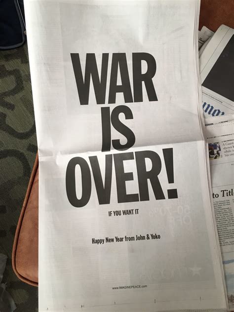 War is Over – John Lennon & Yoko Ono’s massive poster campaign