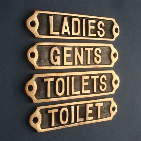 Antique Style Bronze Door Signs Toilet Toilets Ladies - Etsy | Toilet ...